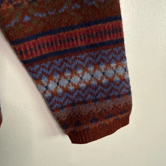 Vintage Eddie Bauer Nordic Cardigan SZ S 100% Lambswool - Picture 4 of 8